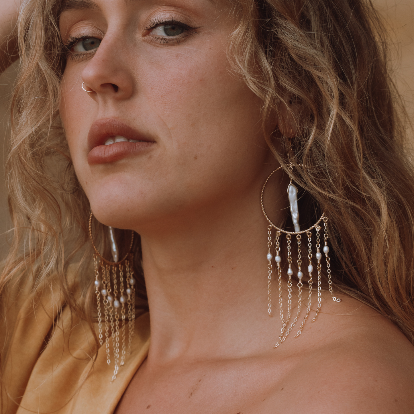 Divinity Fresh Water Pearls Chandelier Earrings