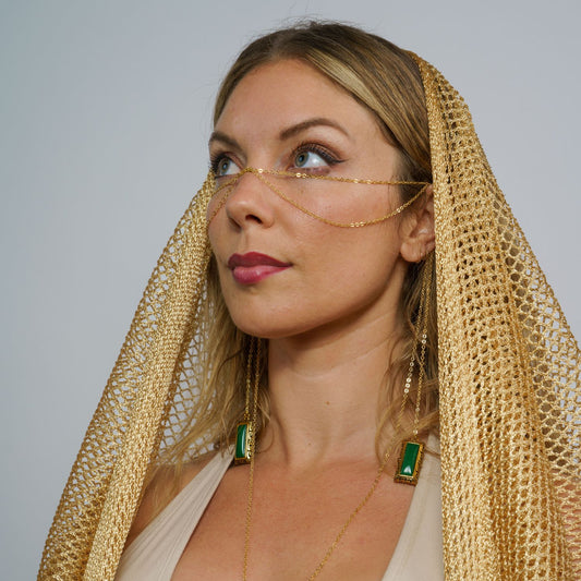 Emerald Tablets Face Chain