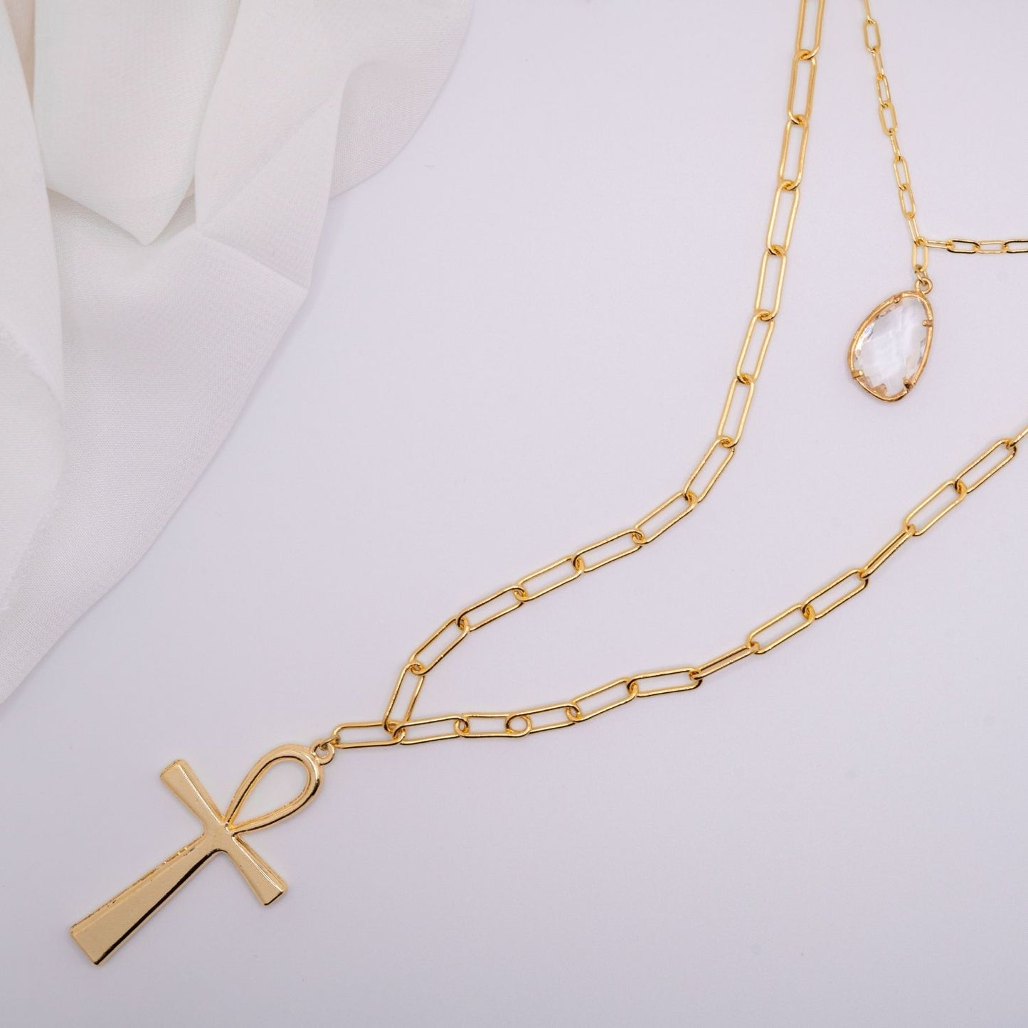 Divine Light Ankh Necklace