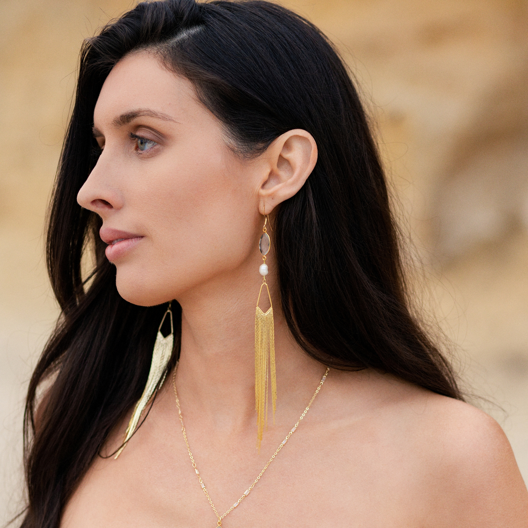 Goddess Rising Waterfall Tassel Earrings