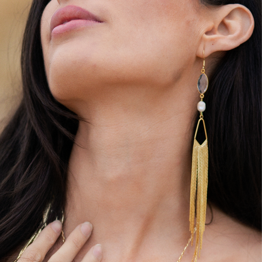 Goddess Rising Waterfall Tassel Earrings