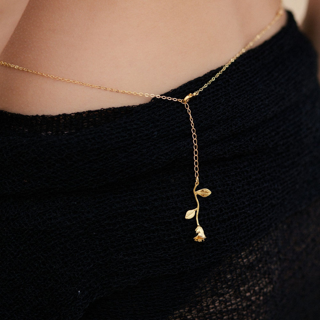 Hanging Rose Womb Belly Waist Chain