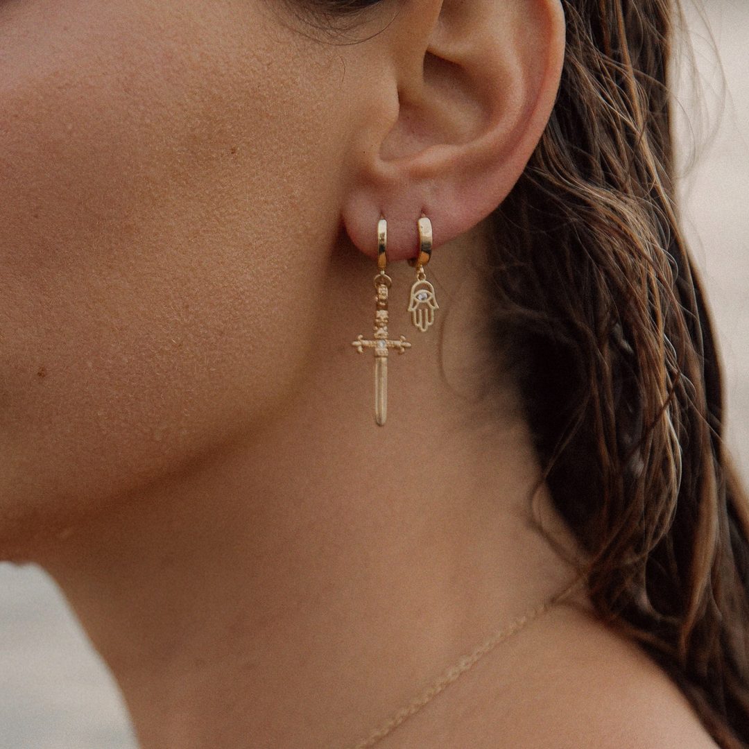 Hamsa Huggie Earring (Each)