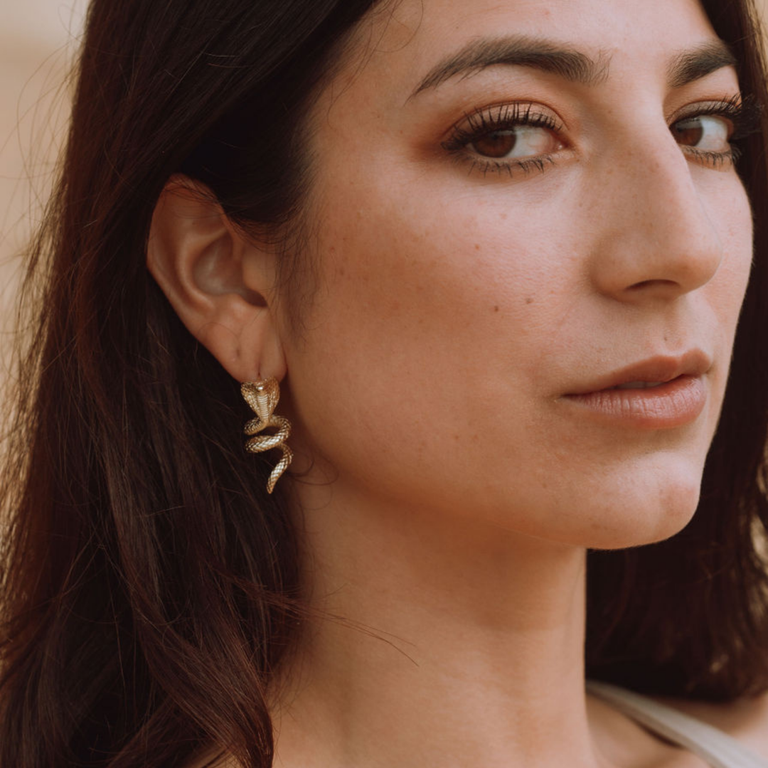 Queen Cobra Earrings (Pair)
