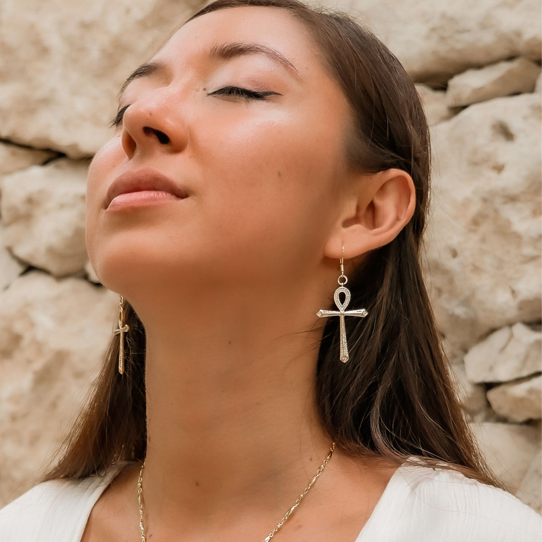 Royal Ankh Earrings