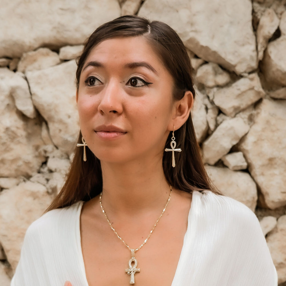 Royal Ankh Earrings