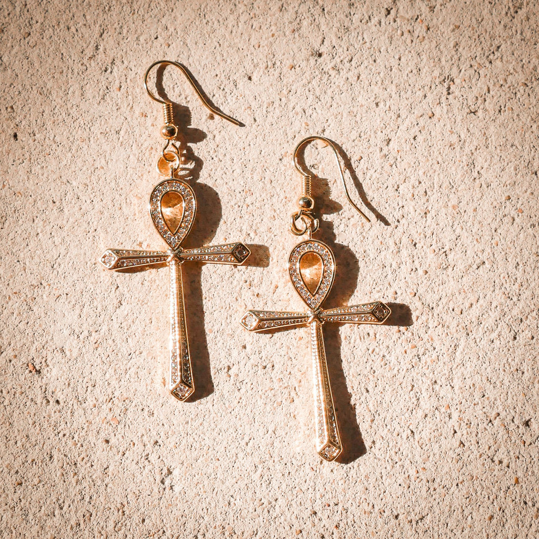 Royal Ankh Earrings