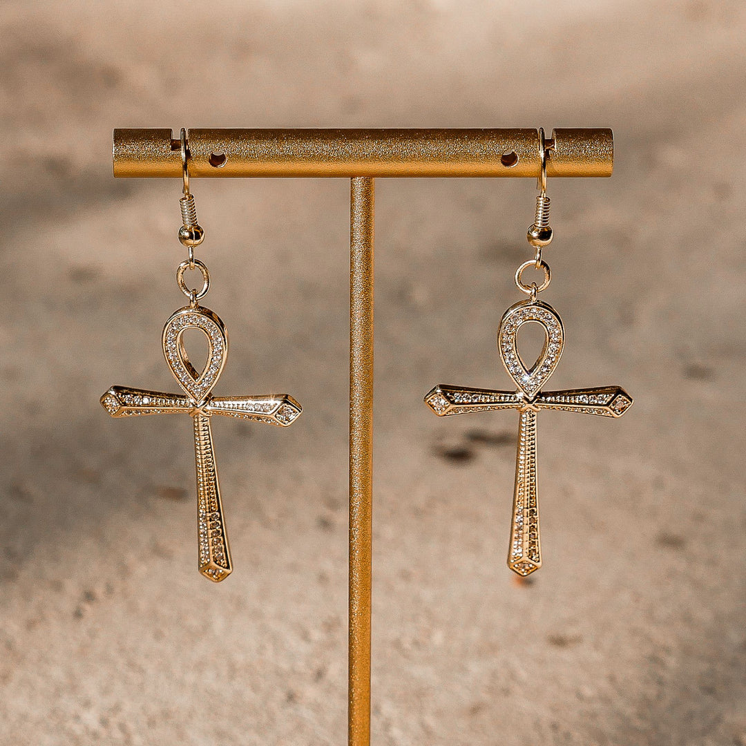 Royal Ankh Earrings