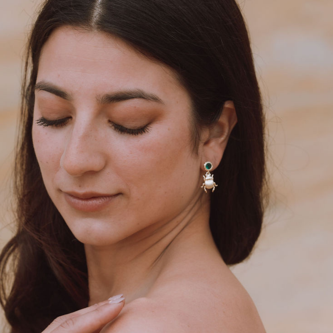 Scarab Earrings (Pair)