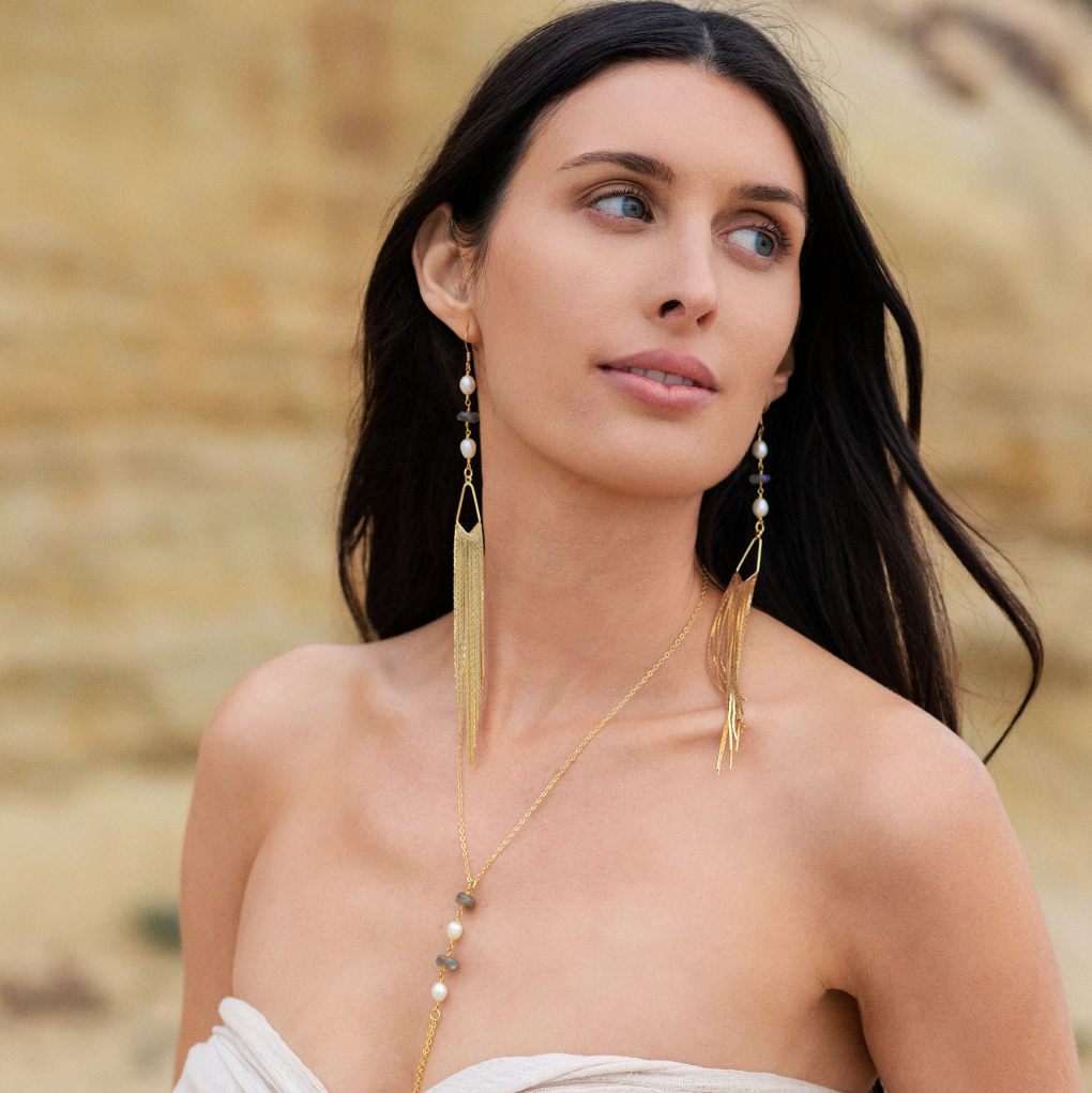 Ixchel Waterfall Tassel Earrings (Pair)