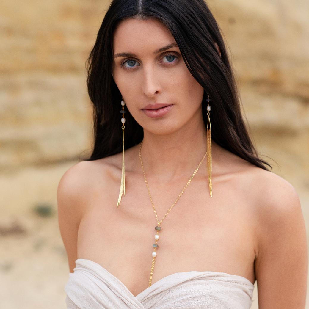 Ixchel Waterfall Tassel Earrings (Pair)