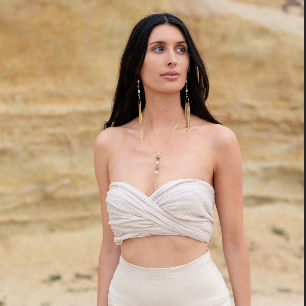 Ixchel Waterfall Tassel Earrings (Pair)