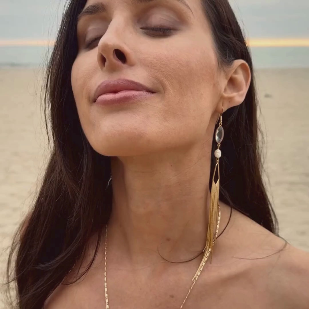 Goddess Rising Waterfall Tassel Earrings